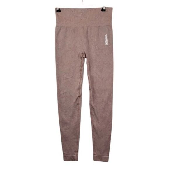 GymShark Leggings Pink Camo Textured Print Size Small - Picture 1 of 11